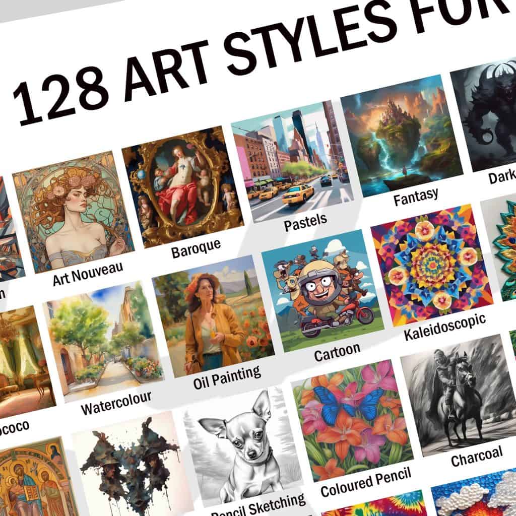 Style De Image 128 Art Styles for AI Image Generation | Infographic Guide for AI Art ...