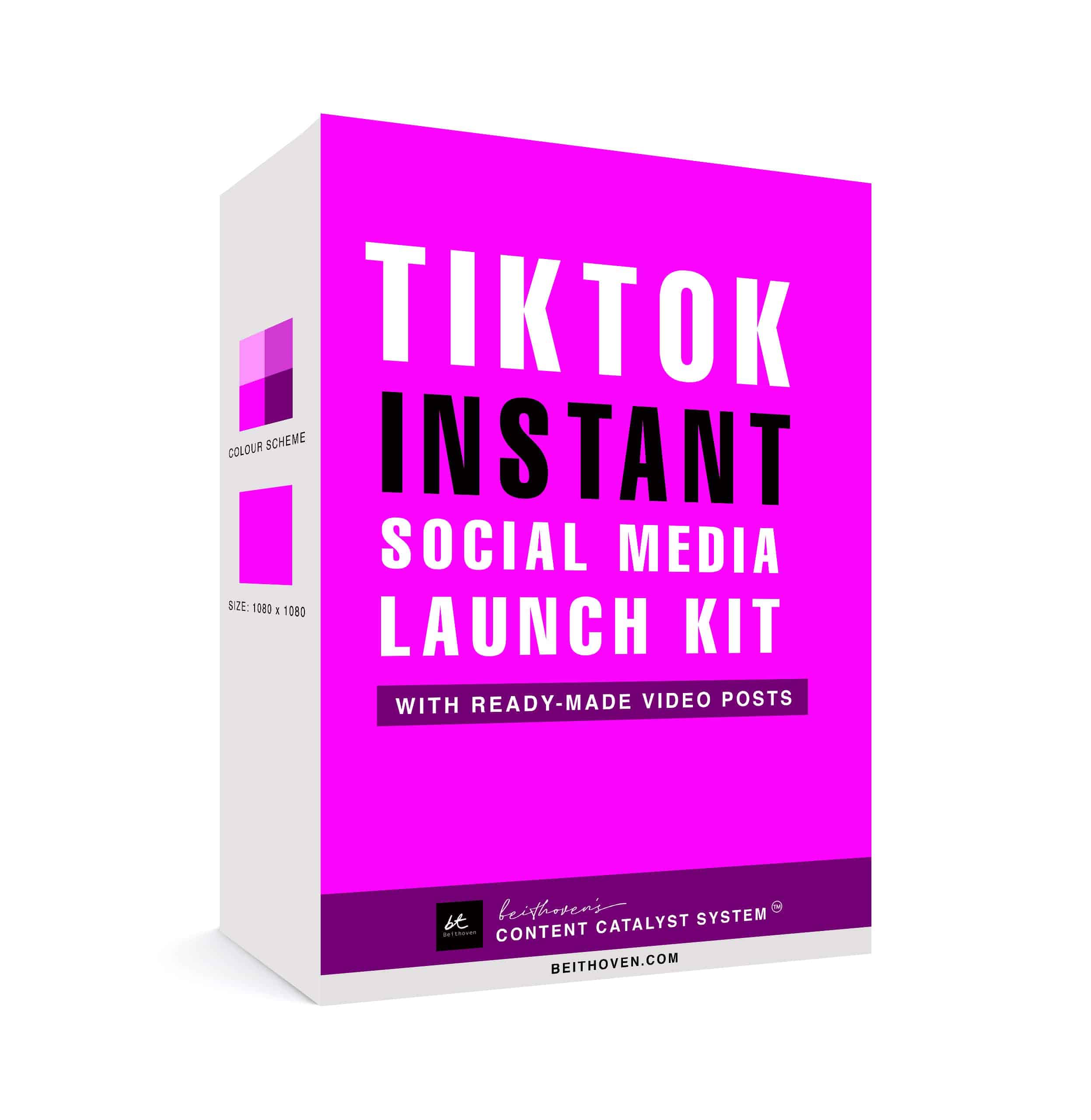 Tiktok instant social media launch kit with ready-made video posts for effective online marketing and brand growth.