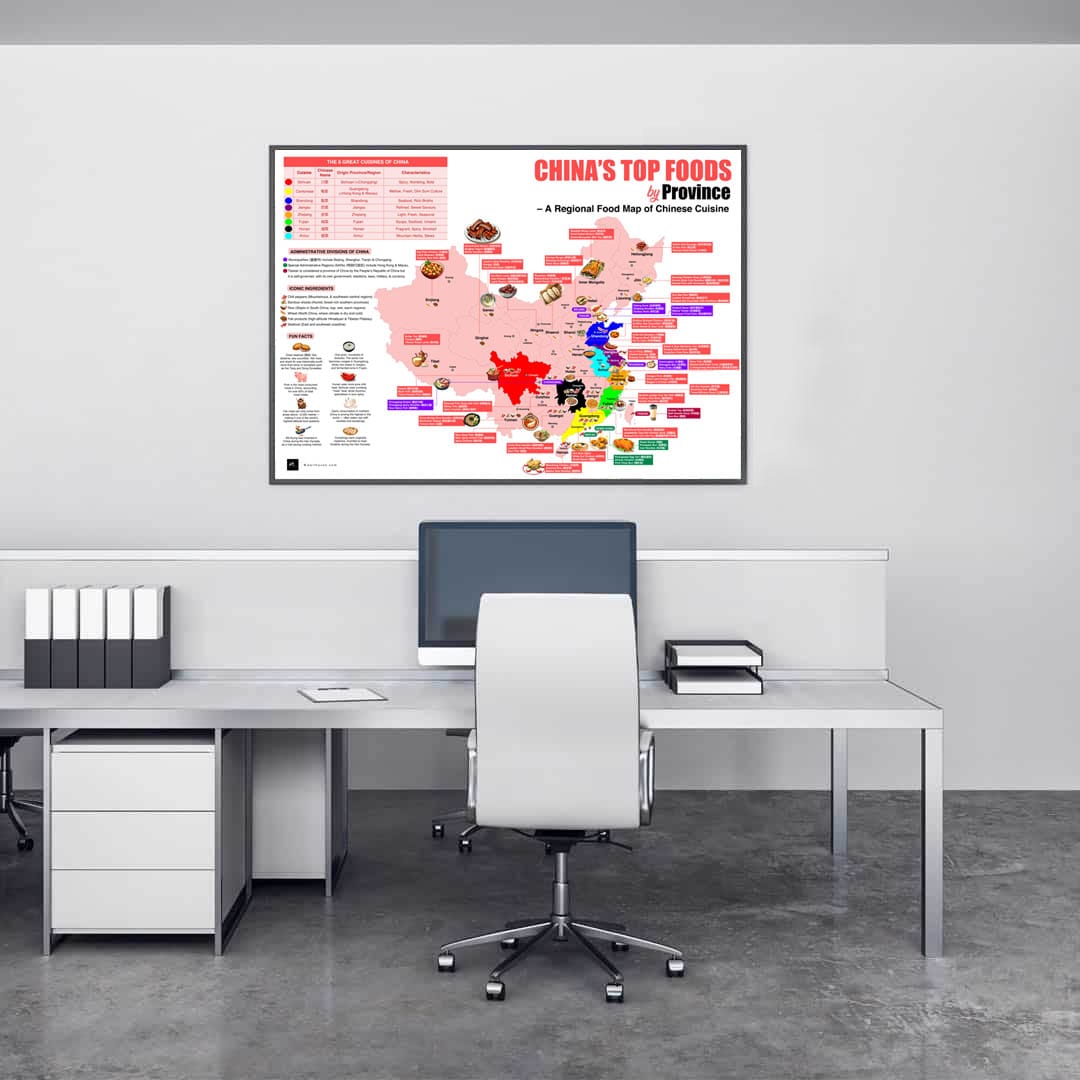 China regional food map