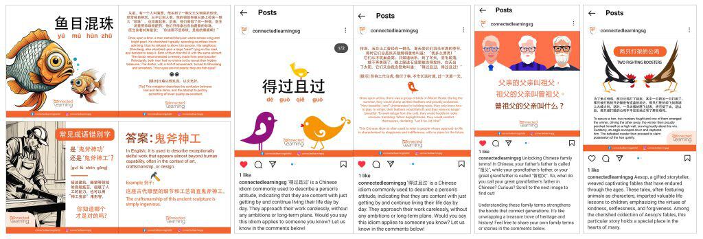 Bilingual Facebook and Instagram posts